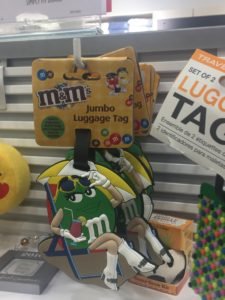 Green M & M Luggage Tag