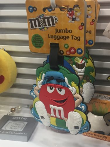 Red M & M's Luggage Tag