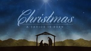 Merry Christmas 2018 Nativity Scene - Unto us a Child is Born - Isaiah 9 Verse 6-7