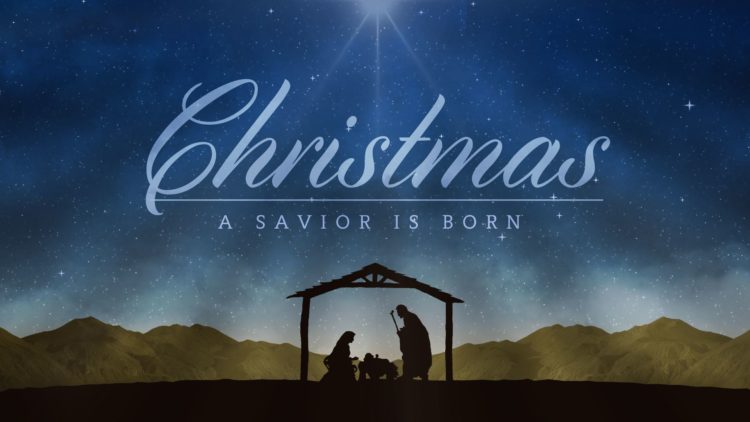 Merry Christmas 2018 Nativity Scene - Unto us a Child is Born - Isaiah 9 Verse 6-7 